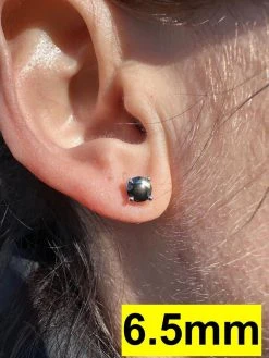 Black Moissanite Screwback Stud Earrings Real 925 Silver 3-8mm Pass Tester -Harlem Bling Shop harlembling black moissanite screwback stud earrings real 925 silver 3 8mm pass tester 33818.1676744570