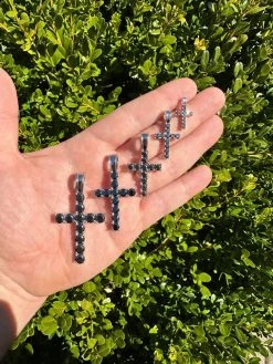 Black MOISSANITE Stone Real 925 Silver Tennis Cross Iced Pendant Necklace HipHop 30 Black MOISSANITE Stone Real 925 Silver Tennis Cross Iced Pendant Necklace HipHop -Harlem Bling Shop harlembling black moissanite stone real 925 silver tennis cross iced pendant necklace hiphop 75814.1679599574