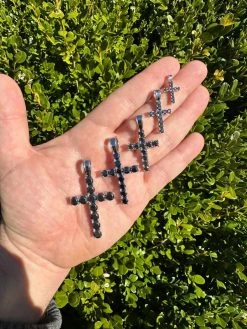 Black MOISSANITE Stone Real 925 Silver Tennis Cross Iced Pendant Necklace HipHop 31 Black MOISSANITE Stone Real 925 Silver Tennis Cross Iced Pendant Necklace HipHop -Harlem Bling Shop harlembling black moissanite stone real 925 silver tennis cross iced pendant necklace hiphop 81515.1679599598