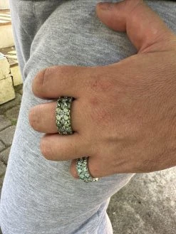 Blue Green Moissanite Ring Real 925 Silver Hip Hop Iced Tennis Band 10mm Big 39 Blue Green Moissanite Ring Real 925 Silver Hip Hop Iced Tennis Band 10mm Big -Harlem Bling Shop harlembling blue green moissanite ring real 925 silver hip hop iced tennis band 10mm big 94586.1683751916