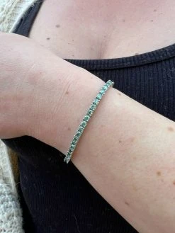 Blue Green MOISSANITE Tennis Bracelet 925 Sterling Silver Pass Diamond Test 3mm -Harlem Bling Shop harlembling blue green moissanite tennis bracelet 925 sterling silver pass diamond test 3mm 87462.1664361289