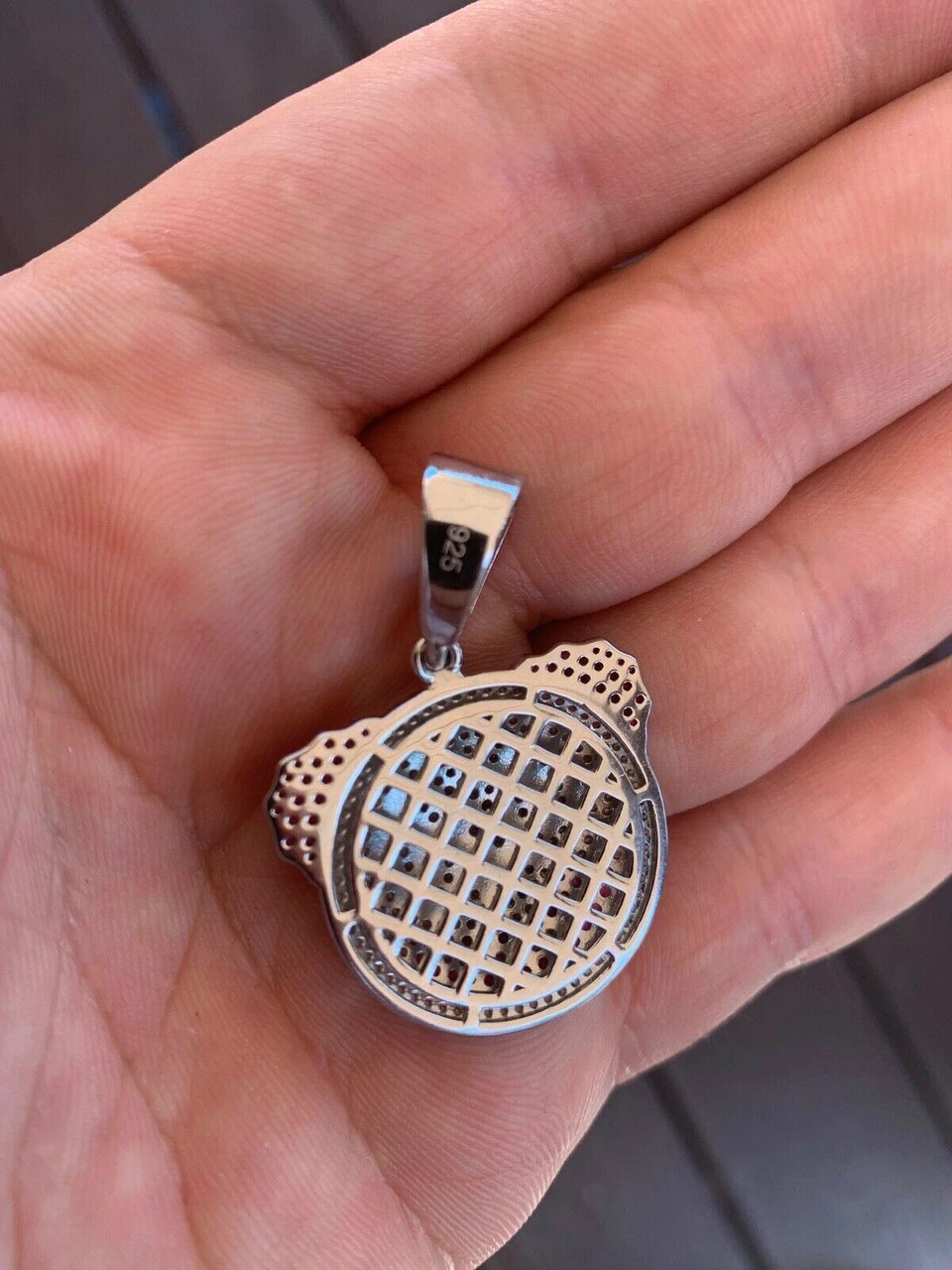 Clown Emoji Pendant Solid 925 Sterling Silver ICY Diamond Hip Hop Piece Iced 7 Clown Emoji Pendant Solid 925 Sterling Silver ICY Diamond Hip Hop Piece Iced - Image 5