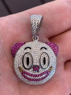 Clown Emoji Pendant Solid 925 Sterling Silver ICY Diamond Hip Hop Piece Iced 13 Clown Emoji Pendant Solid 925 Sterling Silver ICY Diamond Hip Hop Piece Iced -Harlem Bling Shop harlembling clown emoji pendant solid 925 sterling silver icy diamond hip hop piece iced 96517.1664384977