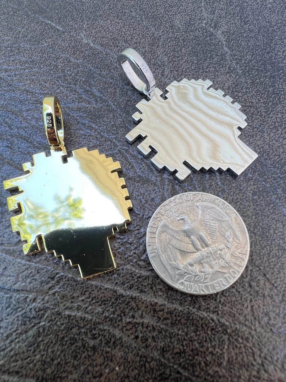 Cryptopunk NFT #2 Girl W. Afro Iced Pendant Necklace Solid 925 Silver / 14k Gold Crypto Punk 10 Cryptopunk NFT #2 Girl W. Afro Iced Pendant Necklace Solid 925 Silver / 14k Gold Crypto Punk - Image 8