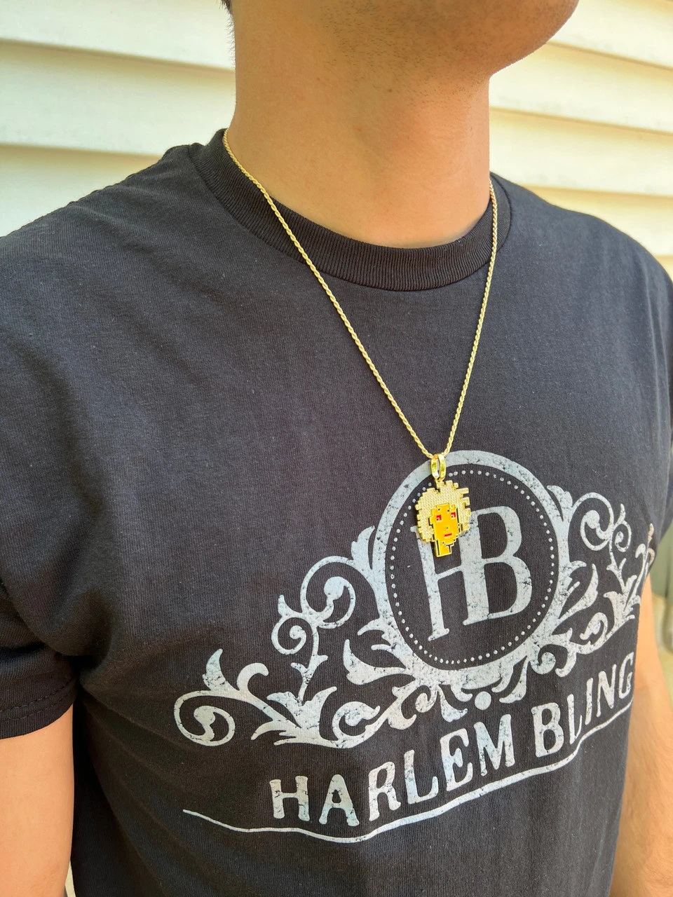 Cryptopunk NFT #2 Girl W. Afro Iced Pendant Necklace Solid 925 Silver / 14k Gold Crypto Punk 14 Cryptopunk NFT #2 Girl W. Afro Iced Pendant Necklace Solid 925 Silver / 14k Gold Crypto Punk - Image 12