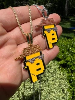 Cryptopunk NFT #3 Guy W. Red Cap Iced Pendant Necklace Solid 925 Silver / 14k Gold Crypto Punk 18 Cryptopunk NFT #3 Guy W. Red Cap Iced Pendant Necklace Solid 925 Silver / 14k Gold Crypto Punk -Harlem Bling Shop harlembling cryptopunk nft 3 guy w red cap iced pendant necklace solid 925 silver 14k gold crypto punk 29114.1664302793