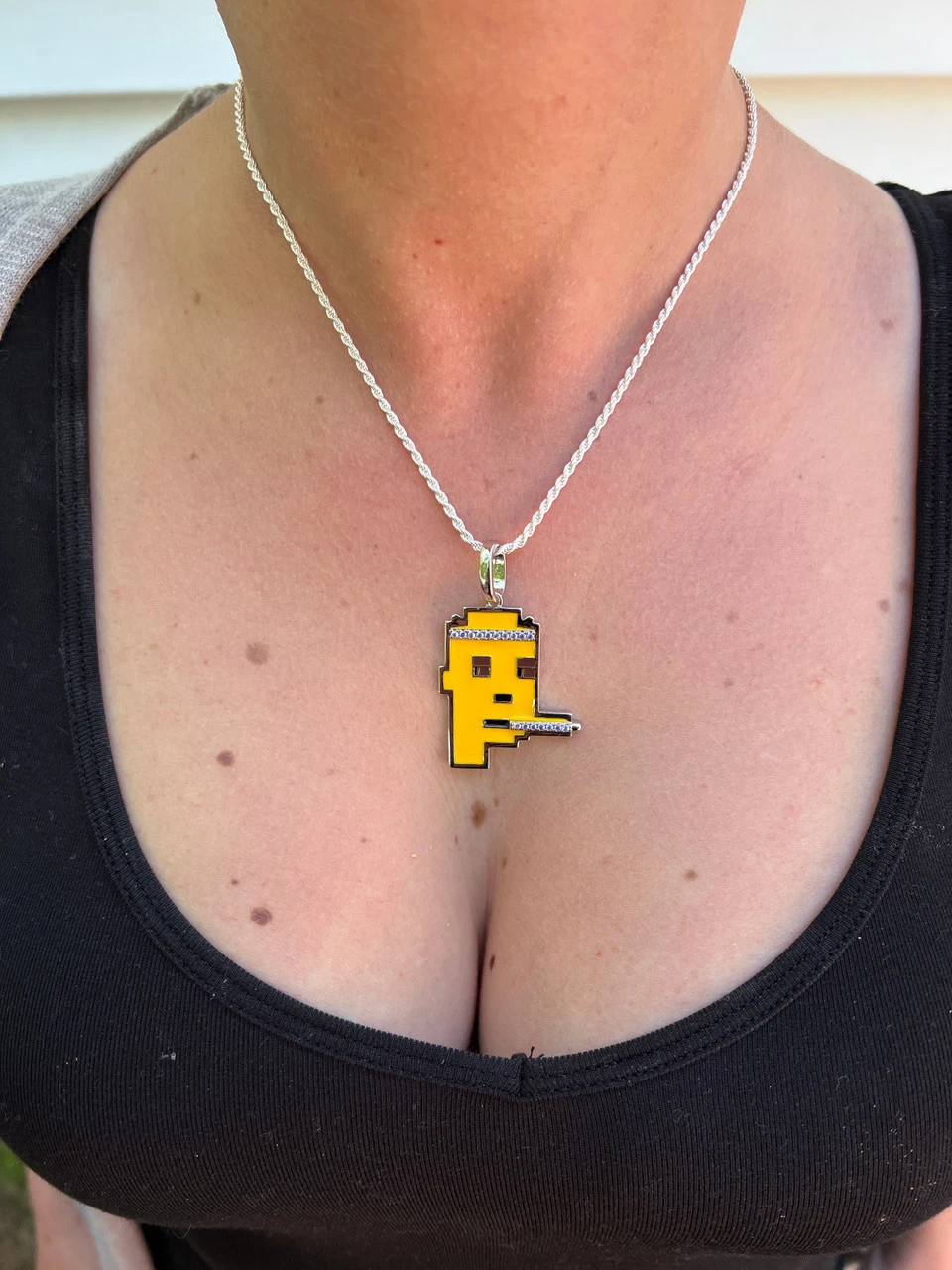 MOISSANITE Limited Edition - Cryptopunk NFT #4 Guy Smoking Blunt Iced Pendant Necklace Solid 925 Silver / 14k Gold 14 MOISSANITE Limited Edition - Cryptopunk NFT #4 Guy Smoking Blunt Iced Pendant Necklace Solid 925 Silver / 14k Gold - Image 12