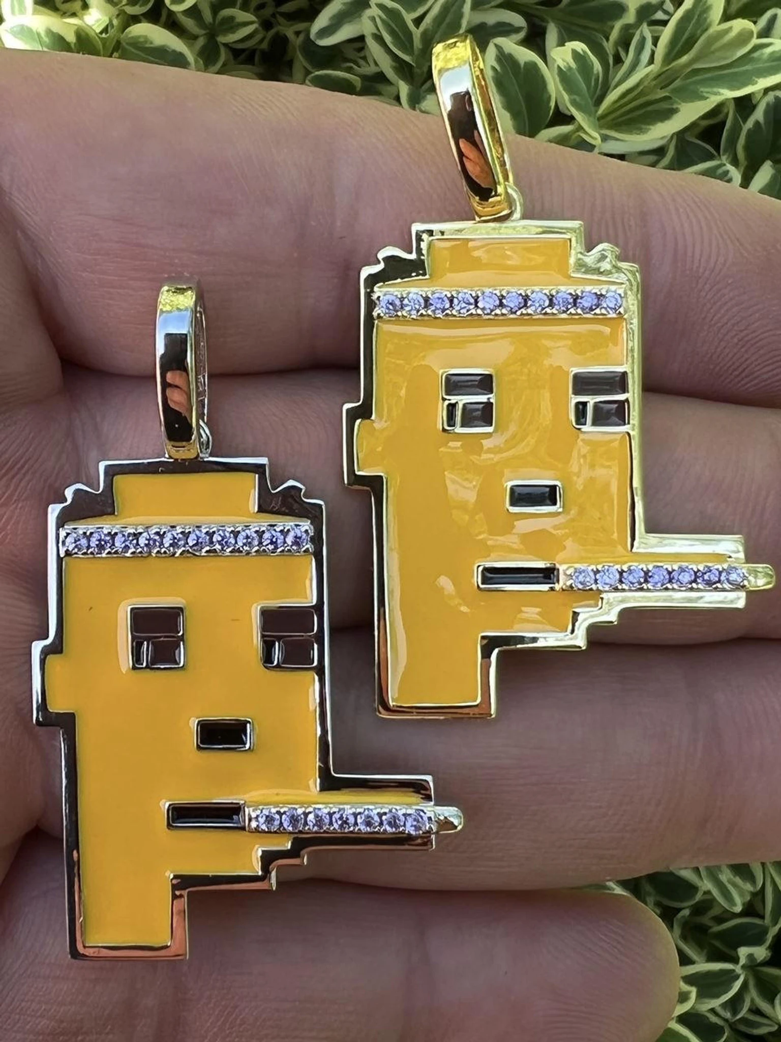 Cryptopunk NFT #4 Guy Smoking Blunt Iced Pendant Necklace Solid 925 Silver / 14k 3 Cryptopunk NFT #4 Guy Smoking Blunt Iced Pendant Necklace Solid 925 Silver / 14k