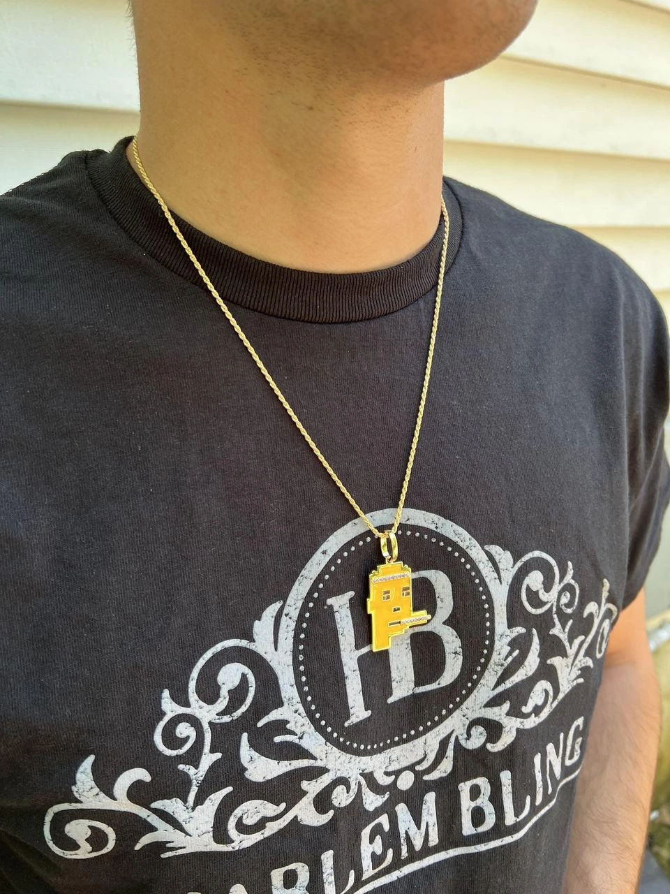 Cryptopunk NFT #4 Guy Smoking Blunt Iced Pendant Necklace Solid 925 Silver / 14k 13 Cryptopunk NFT #4 Guy Smoking Blunt Iced Pendant Necklace Solid 925 Silver / 14k - Image 11