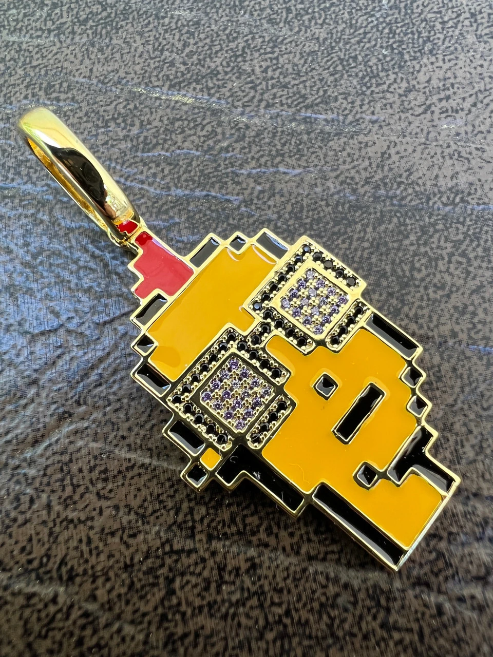 Cryptopunk NFT Pendant #1 Guy W. Glasses Iced Pendant Necklace Solid 925 Silver / 14k Gold Crypto Punk 9 Cryptopunk NFT Pendant #1 Guy W. Glasses Iced Pendant Necklace Solid 925 Silver / 14k Gold Crypto Punk - Image 7