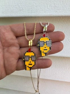 Cryptopunk NFT Pendant #1 Guy W. Glasses Iced Pendant Necklace Solid 925 Silver / 14k Gold Crypto Punk 19 Cryptopunk NFT Pendant #1 Guy W. Glasses Iced Pendant Necklace Solid 925 Silver / 14k Gold Crypto Punk -Harlem Bling Shop harlembling cryptopunk nft pendant 1 guy w glasses iced pendant necklace solid 925 silver 14k gold crypto punk 45593.1664358165
