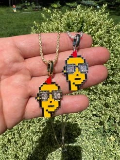 Cryptopunk NFT Pendant #1 Guy W. Glasses Iced Pendant Necklace Solid 925 Silver / 14k Gold Crypto Punk 17 Cryptopunk NFT Pendant #1 Guy W. Glasses Iced Pendant Necklace Solid 925 Silver / 14k Gold Crypto Punk -Harlem Bling Shop harlembling cryptopunk nft pendant 1 guy w glasses iced pendant necklace solid 925 silver 14k gold crypto punk 97399.1664360504