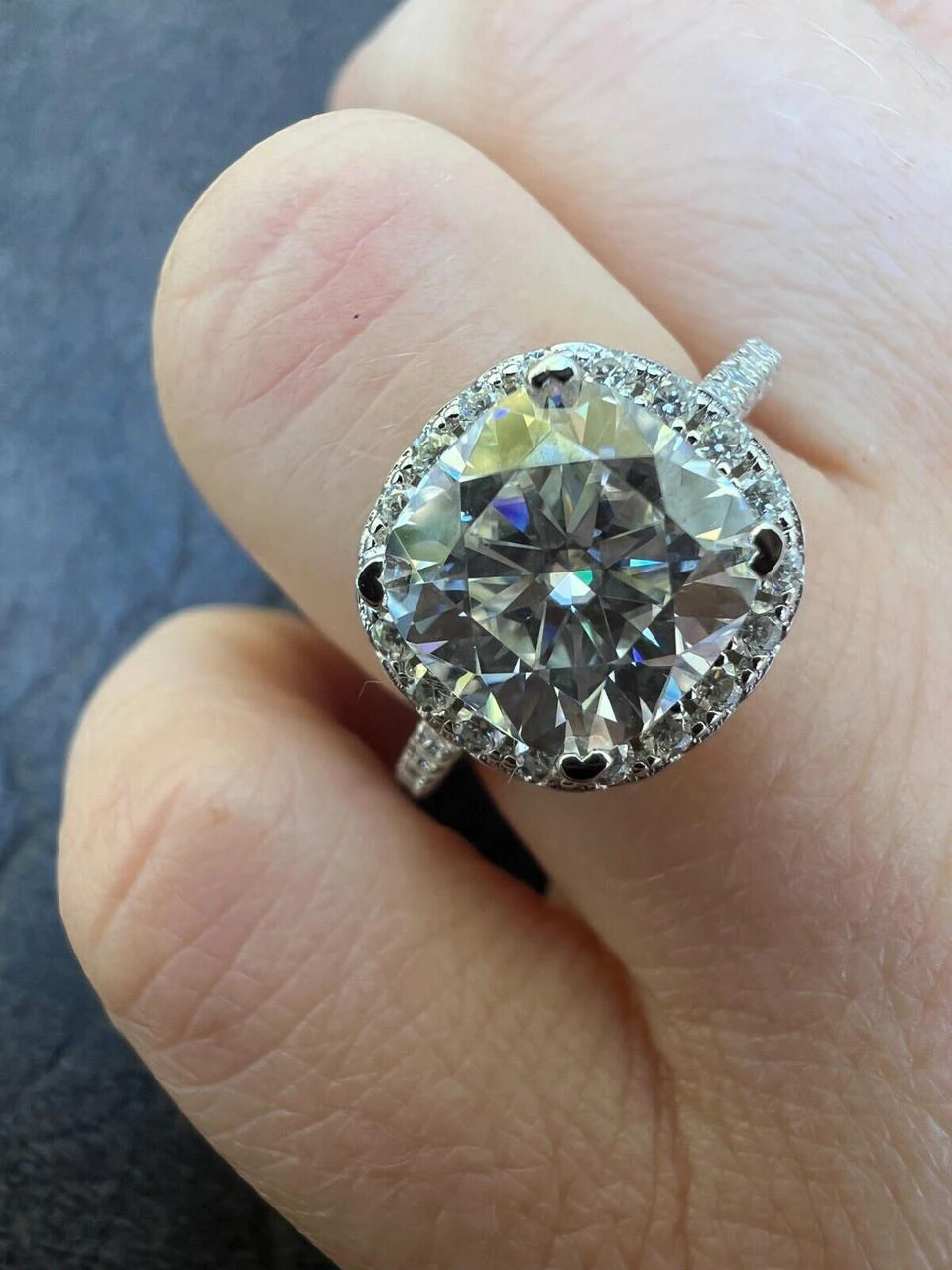 Cushion Cut Moissanite Engagement Promise Ring Passes Diamond Tester 925 Silver 9 Cushion Cut Moissanite Engagement Promise Ring Passes Diamond Tester 925 Silver - Image 7