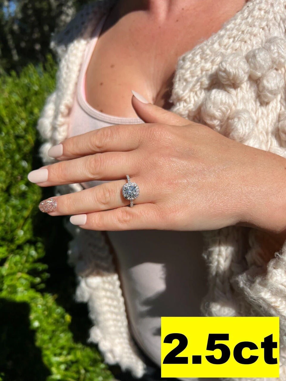 Cushion Cut Moissanite Engagement Promise Ring Passes Diamond Tester 925 Silver 12 Cushion Cut Moissanite Engagement Promise Ring Passes Diamond Tester 925 Silver - Image 10