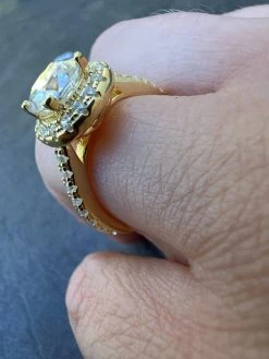 Cushion Cut Moissanite Engagement Promise Ring Real 14k Gold Vermeil 925 Silver 25 Cushion Cut Moissanite Engagement Promise Ring Real 14k Gold Vermeil 925 Silver -Harlem Bling Shop harlembling cushion cut moissanite engagement promise ring real 14k gold vermeil 925 silver 25551.1666707898