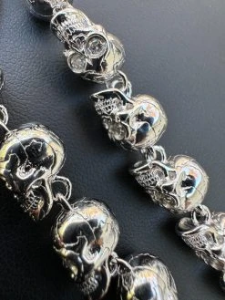 Custom Solid 925 Sterling Silver Skull Death Link Chain Bracelet W. Moissanite 21 Custom Solid 925 Sterling Silver Skull Death Link Chain Bracelet W. Moissanite -Harlem Bling Shop harlembling custom solid 925 sterling silver skull death link chain bracelet w moissanite 30465.1698982878