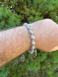 Custom Solid 925 Sterling Silver Skull Death Link Chain Bracelet W. Moissanite 26 Custom Solid 925 Sterling Silver Skull Death Link Chain Bracelet W. Moissanite -Harlem Bling Shop harlembling custom solid 925 sterling silver skull death link chain bracelet w moissanite 44553.1698982846