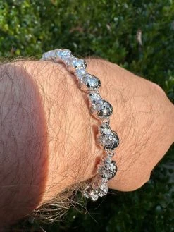 Custom Solid 925 Sterling Silver Skull Death Link Chain Bracelet W. Moissanite 33 Custom Solid 925 Sterling Silver Skull Death Link Chain Bracelet W. Moissanite -Harlem Bling Shop harlembling custom solid 925 sterling silver skull death link chain bracelet w moissanite 48477.1698982893