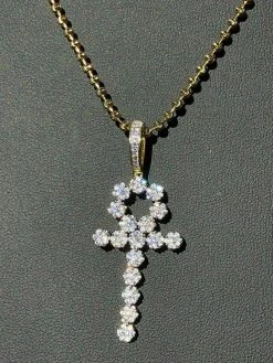 Diamond Ankh Cross Tennis Pendant Real 14k Gold Over Solid 925 Sterling Silver 11 Diamond Ankh Cross Tennis Pendant Real 14k Gold Over Solid 925 Sterling Silver -Harlem Bling Shop harlembling diamond ankh cross tennis pendant real 14k gold over solid 925 sterling silver 31830.1664380078