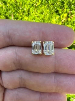 Emerald Cut Real Moissanite Solitaire Stud Earrings 14ct Gold Plated 925 Silver 23 Emerald Cut Real Moissanite Solitaire Stud Earrings 14ct Gold Plated 925 Silver -Harlem Bling Shop harlembling emerald cut real moissanite solitaire stud earrings 14ct gold plated 925 silver 06835.1664301246