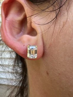 Emerald Cut Real Moissanite Solitaire Stud Earrings 14ct Gold Plated 925 Silver 17 Emerald Cut Real Moissanite Solitaire Stud Earrings 14ct Gold Plated 925 Silver -Harlem Bling Shop harlembling emerald cut real moissanite solitaire stud earrings 14ct gold plated 925 silver 86292.1664302614