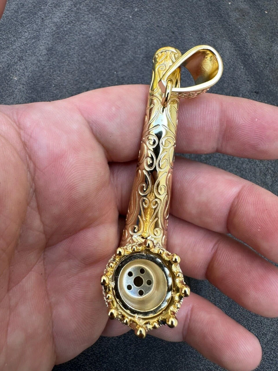 Fully Functional Tobacco Pipe Pendant MOISSANITE Real 925 Silver Iced Hip Hop 5 Fully Functional Tobacco Pipe Pendant MOISSANITE Real 925 Silver Iced Hip Hop - Image 3