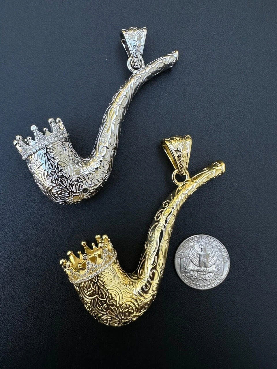 Fully Functional Tobacco Pipe Pendant MOISSANITE Real 925 Silver Iced Hip Hop 4 Fully Functional Tobacco Pipe Pendant MOISSANITE Real 925 Silver Iced Hip Hop - Image 2