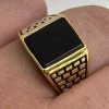 Handmade Real Solid 925 Sterling Silver Black Onyx Square Ring Size 7-13 Pinky -Harlem Bling Shop harlembling handmade real solid 925 sterling silver black onyx square ring size 7 13 pinky 60708.1664391871