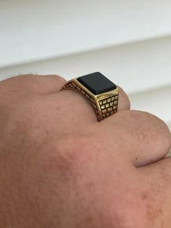 Handmade Real Solid 925 Sterling Silver Black Onyx Square Ring Size 7-13 Pinky 21 Handmade Real Solid 925 Sterling Silver Black Onyx Square Ring Size 7-13 Pinky -Harlem Bling Shop harlembling handmade real solid 925 sterling silver black onyx square ring size 7 13 pinky 97698.1664379519