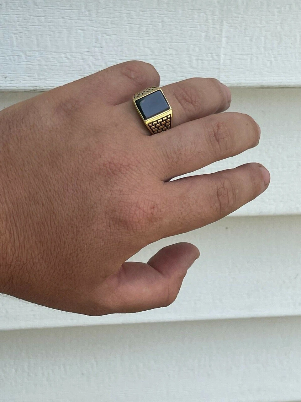 Handmade Real Solid 925 Sterling Silver Black Onyx Square Ring Size 7-13 Pinky 11 Handmade Real Solid 925 Sterling Silver Black Onyx Square Ring Size 7-13 Pinky - Image 9