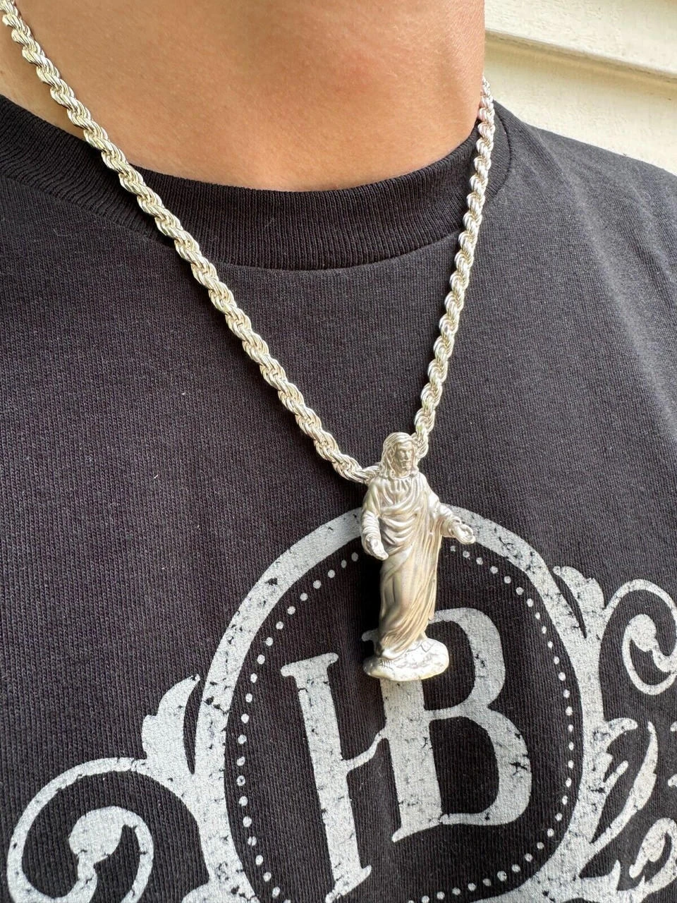 Heavy 3D Jesus Piece Real 925 Silver / 14k Yellow Rose Gold Pendant Necklace 11 Heavy 3D Jesus Piece Real 925 Silver / 14k Yellow Rose Gold Pendant Necklace - Image 9