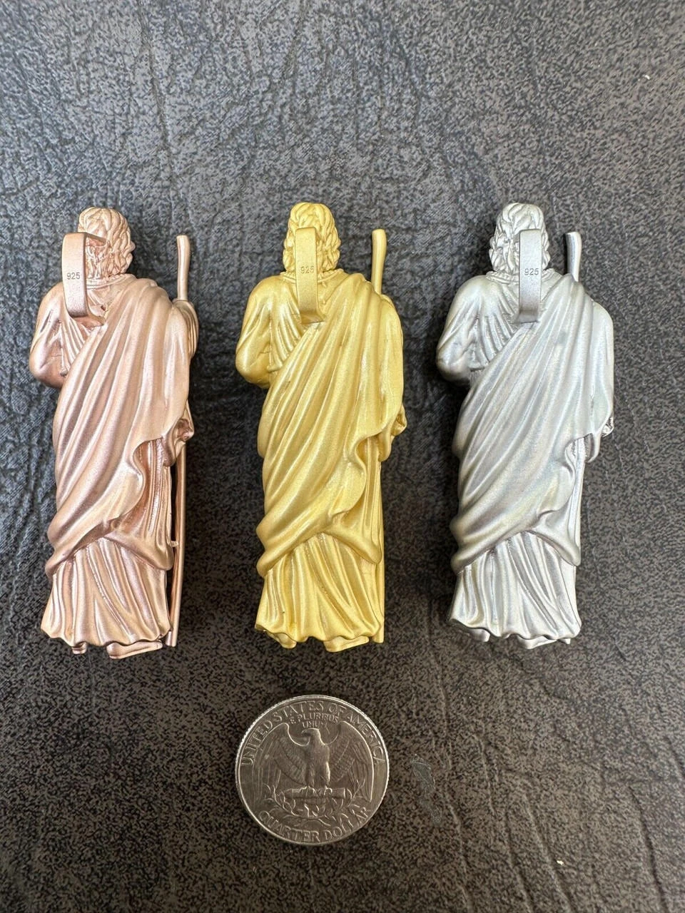 Heavy 3D San Judas St Jude Real 925 Silver 14k Yellow Rose Gold Pendant Necklace 10 Heavy 3D San Judas St Jude Real 925 Silver 14k Yellow Rose Gold Pendant Necklace - Image 8