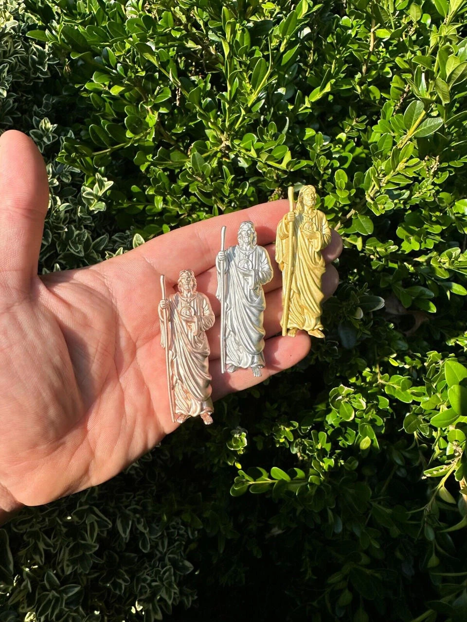 Heavy 3D San Judas St Jude Real 925 Silver 14k Yellow Rose Gold Pendant Necklace 16 Heavy 3D San Judas St Jude Real 925 Silver 14k Yellow Rose Gold Pendant Necklace - Image 14