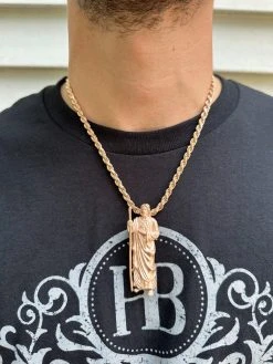 Heavy 3D San Judas St Jude Real 925 Silver 14k Yellow Rose Gold Pendant Necklace 27 Heavy 3D San Judas St Jude Real 925 Silver 14k Yellow Rose Gold Pendant Necklace -Harlem Bling Shop harlembling heavy 3d san judas st jude real 925 silver 14k yellow rose gold pendant necklace 55545.1689291378