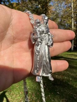 Heavy 3D St Joseph W Baby Jesus Real 925 Silver 14k Yellow Gold Pendant Necklace 41 Heavy 3D St Joseph W Baby Jesus Real 925 Silver 14k Yellow Gold Pendant Necklace -Harlem Bling Shop harlembling heavy 3d st joseph w baby jesus real 925 silver 14k yellow gold pendant necklace 22911.1698463822