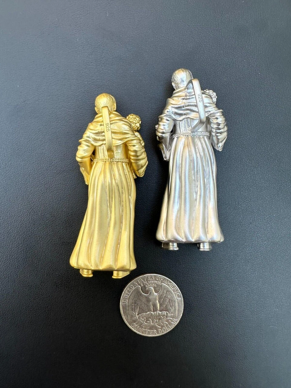 Heavy 3D St Joseph W Baby Jesus Real 925 Silver 14k Yellow Gold Pendant Necklace 13 Heavy 3D St Joseph W Baby Jesus Real 925 Silver 14k Yellow Gold Pendant Necklace - Image 11