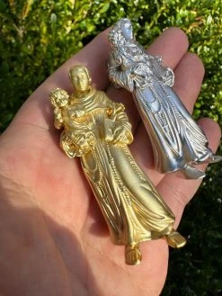 Heavy 3D St Joseph W Baby Jesus Real 925 Silver 14k Yellow Gold Pendant Necklace 36 Heavy 3D St Joseph W Baby Jesus Real 925 Silver 14k Yellow Gold Pendant Necklace -Harlem Bling Shop harlembling heavy 3d st joseph w baby jesus real 925 silver 14k yellow gold pendant necklace 75801.1698463856