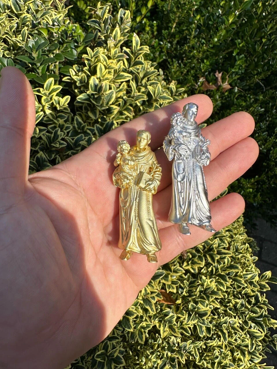 Heavy 3D St Joseph W Baby Jesus Real 925 Silver 14k Yellow Gold Pendant Necklace 18 Heavy 3D St Joseph W Baby Jesus Real 925 Silver 14k Yellow Gold Pendant Necklace - Image 16