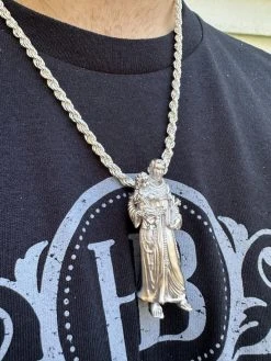 Heavy 3D St Joseph W Baby Jesus Real 925 Silver 14k Yellow Gold Pendant Necklace 29 Heavy 3D St Joseph W Baby Jesus Real 925 Silver 14k Yellow Gold Pendant Necklace -Harlem Bling Shop harlembling heavy 3d st joseph w baby jesus real 925 silver 14k yellow gold pendant necklace 93041.1698463876