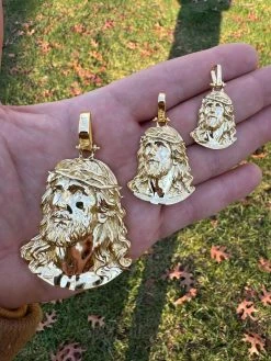 HEAVY Real Solid 925 Silver 14k Gold Vermeil Plain Jesus Piece Pendant Necklace 28 HEAVY Real Solid 925 Silver 14k Gold Vermeil Plain Jesus Piece Pendant Necklace -Harlem Bling Shop harlembling heavy real solid 925 silver 14k gold vermeil plain jesus piece pendant necklace 25525.1702702714