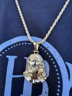 HEAVY Real Solid 925 Silver 14k Gold Vermeil Plain Jesus Piece Pendant Necklace 34 HEAVY Real Solid 925 Silver 14k Gold Vermeil Plain Jesus Piece Pendant Necklace -Harlem Bling Shop harlembling heavy real solid 925 silver 14k gold vermeil plain jesus piece pendant necklace 61798.1702702701