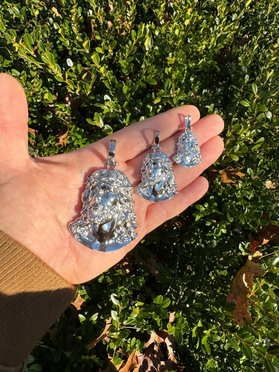 HEAVY Real Solid 925 Sterling Silver Plain Jesus Piece Pendant Necklace DETAILED 21 HEAVY Real Solid 925 Sterling Silver Plain Jesus Piece Pendant Necklace DETAILED - Image 19