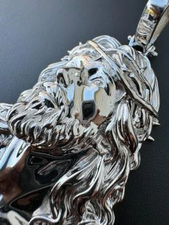 HEAVY Real Solid 925 Sterling Silver Plain Jesus Piece Pendant Necklace DETAILED 31 HEAVY Real Solid 925 Sterling Silver Plain Jesus Piece Pendant Necklace DETAILED -Harlem Bling Shop harlembling heavy real solid 925 sterling silver plain jesus piece pendant necklace detailed 46641.1702702728