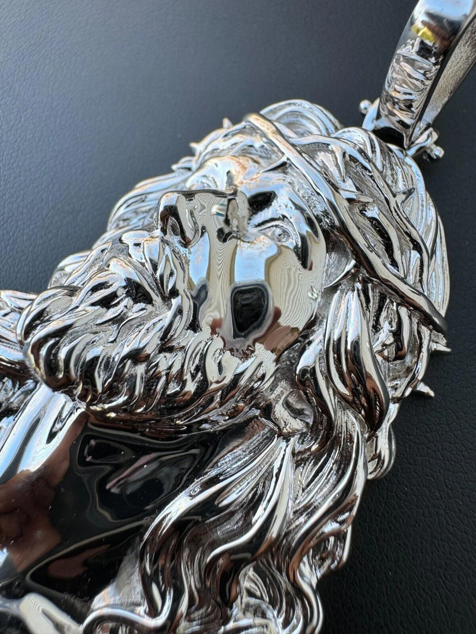 HEAVY Real Solid 925 Sterling Silver Plain Jesus Piece Pendant Necklace DETAILED 12 HEAVY Real Solid 925 Sterling Silver Plain Jesus Piece Pendant Necklace DETAILED - Image 10