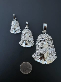 HEAVY Real Solid 925 Sterling Silver Plain Jesus Piece Pendant Necklace DETAILED 38 HEAVY Real Solid 925 Sterling Silver Plain Jesus Piece Pendant Necklace DETAILED -Harlem Bling Shop harlembling heavy real solid 925 sterling silver plain jesus piece pendant necklace detailed 87735.1702702748