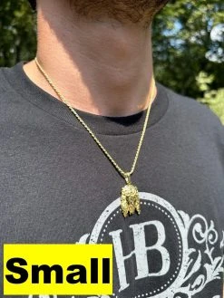 HEAVY SOLID Real 14k Gold Over 925 Sterling Silver Jesus Piece Pendant - 1-2.5" -Harlem Bling Shop harlembling heavy solid real 14k gold over 925 sterling silver jesus piece pendant 1 2.5 21455.1689204460