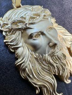 HEAVY SOLID Real 14k Gold Over 925 Sterling Silver Jesus Piece Pendant Necklace 24 HEAVY SOLID Real 14k Gold Over 925 Sterling Silver Jesus Piece Pendant Necklace -Harlem Bling Shop harlembling heavy solid real 14k gold over 925 sterling silver jesus piece pendant necklace 12191.1689117800