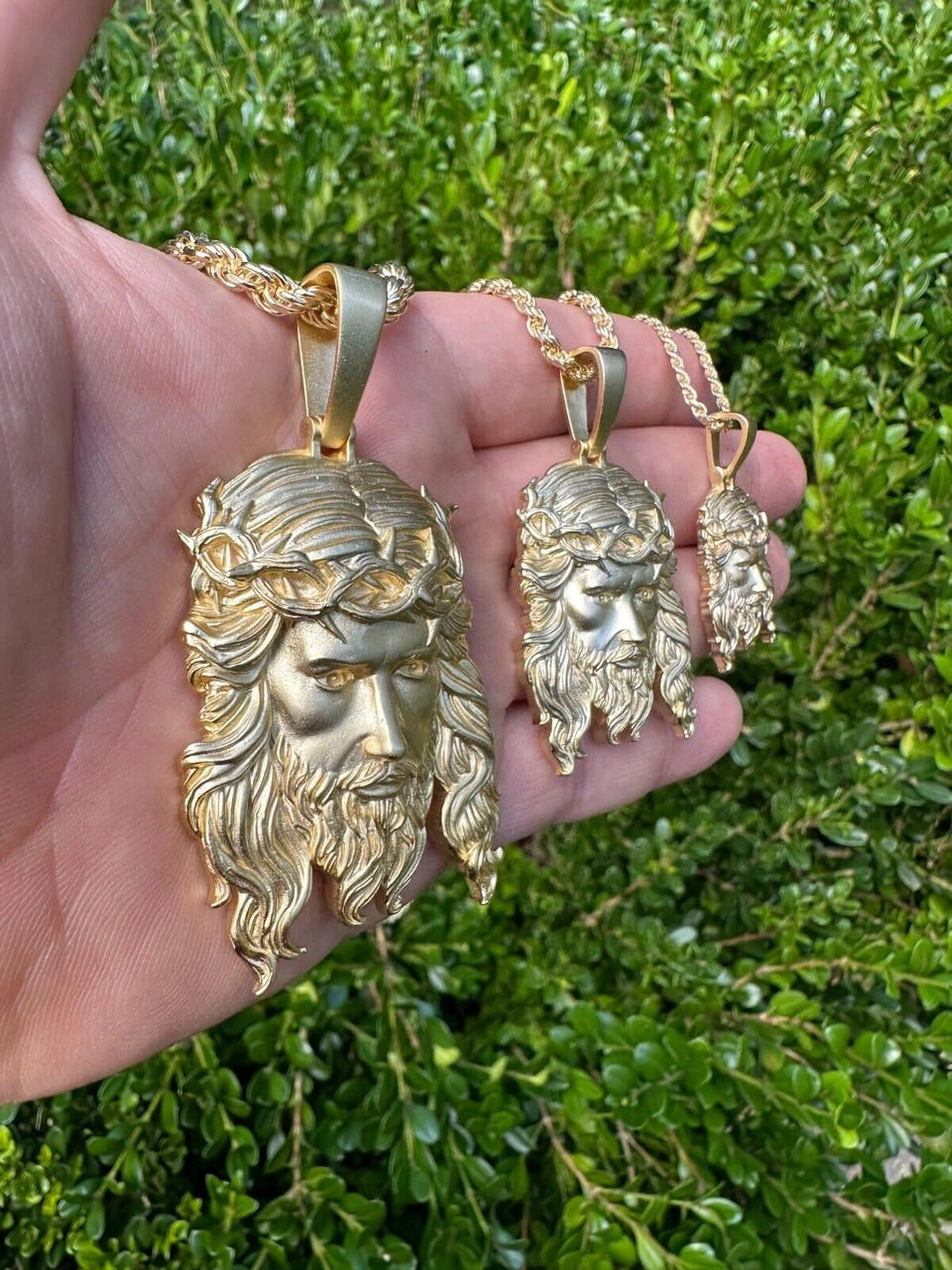 HEAVY SOLID Real 14k Gold Over 925 Sterling Silver Jesus Piece Pendant Necklace 21 HEAVY SOLID Real 14k Gold Over 925 Sterling Silver Jesus Piece Pendant Necklace - Image 19