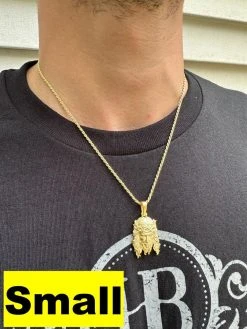 HEAVY SOLID Real 14k Gold Over 925 Sterling Silver Jesus Piece Pendant Necklace 38 HEAVY SOLID Real 14k Gold Over 925 Sterling Silver Jesus Piece Pendant Necklace -Harlem Bling Shop harlembling heavy solid real 14k gold over 925 sterling silver jesus piece pendant necklace 87420.1689117720