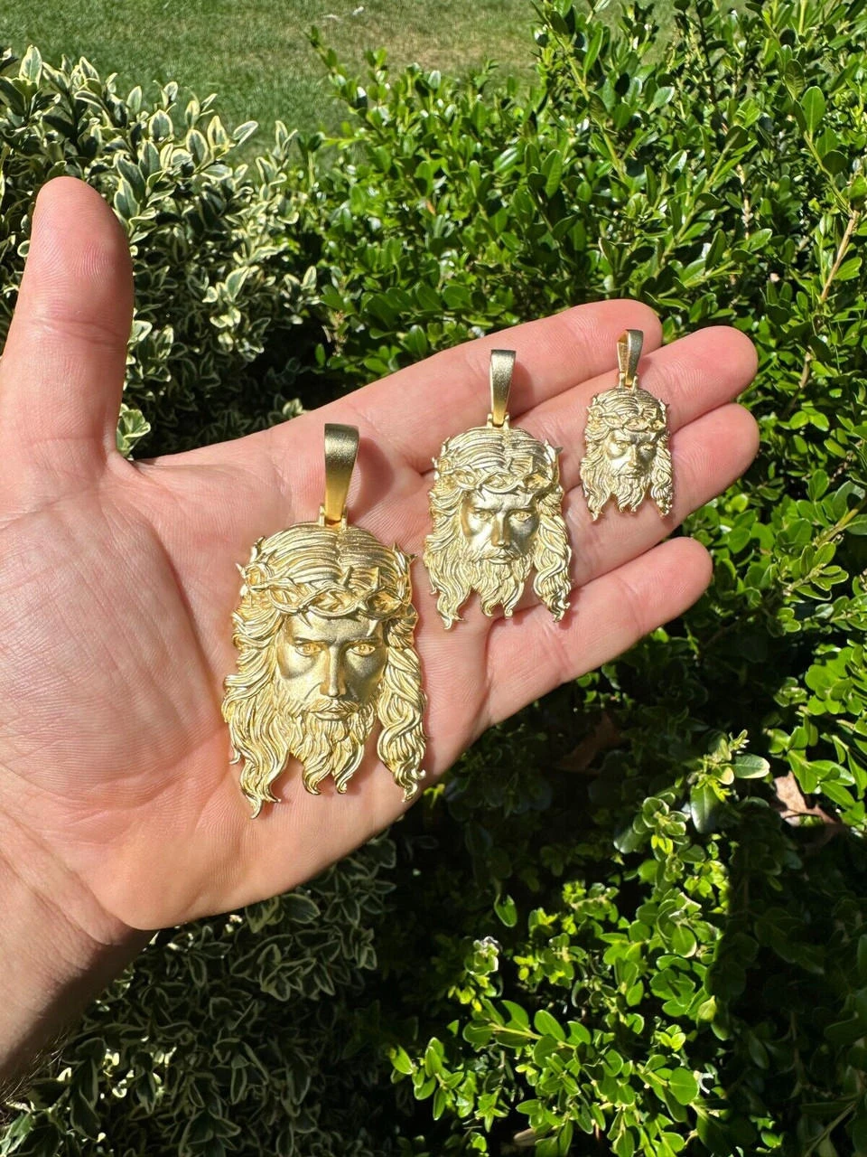 HEAVY SOLID Real 14k Gold Over 925 Sterling Silver Jesus Piece Pendant Necklace 15 HEAVY SOLID Real 14k Gold Over 925 Sterling Silver Jesus Piece Pendant Necklace - Image 13